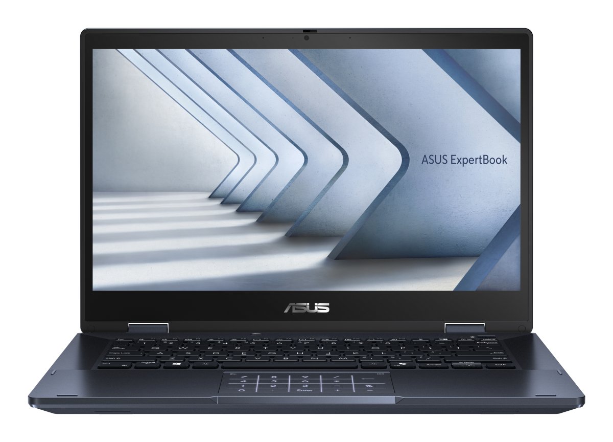 ASUS ExpertBook B3 Flip B3402FV-EC582XA Intel Core 5 120U Hybrid (2-in-1) 35.6 cm (14") Touchscreen Full HD 8 GB DDR4-SDRAM 256 GB SSD Wi-Fi 6E (802.11ax) Windows 11 Pro Education Black