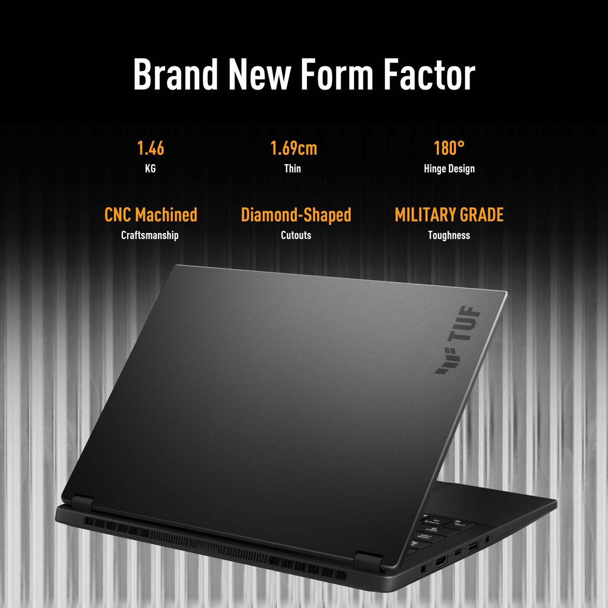 ASUS TUF Gaming A14 FA401UH-RG007W AMD Ryzen™ 7 260 Laptop 35.6 cm (14") WQXGA 16 GB LPDDR5x-SDRAM 1 TB SSD NVIDIA® GeForce RTX™ 5050 Wi-Fi 6E (802.11ax) Windows 11 Home Black, Grey - Image 13