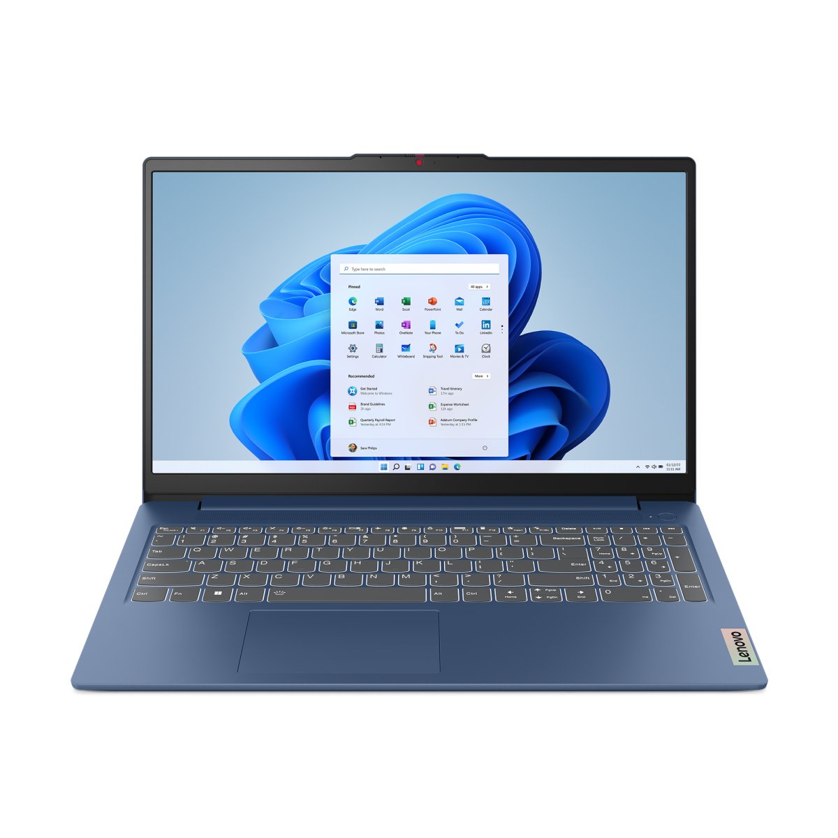 Lenovo IdeaPad Slim 3 15AMN8 AMD Athlon Silver 7120U Laptop 39.6 cm (15.6") Full HD 8 GB LPDDR5-SDRAM 128 GB SSD Wi-Fi 6 (802.11ax) Windows 11 Home in S mode English Blue