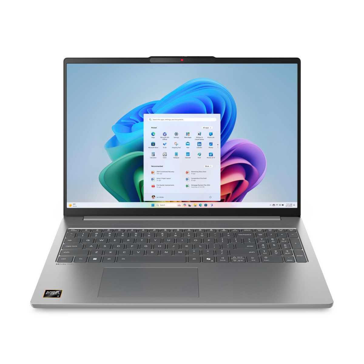 Lenovo IdeaPad Slim 5 16AKP10 Copilot+ PC AMD Ryzen™ AI 5 340 Laptop 40.6 cm (16") WUXGA 24 GB DDR5-SDRAM 1 TB SSD Wi-Fi 7 (802.11be) Windows 11 Home English Grey