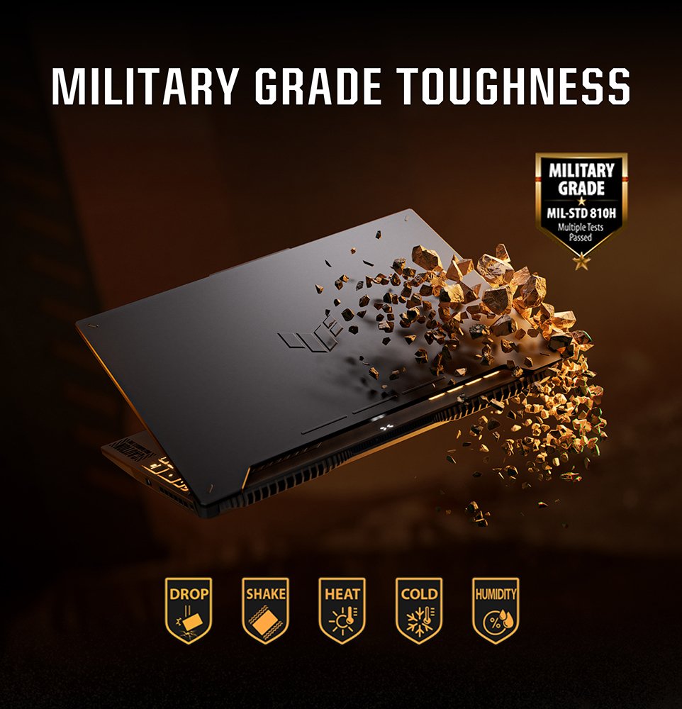 ASUS TUF Gaming A15 FA506NCR-HN016W AMD Ryzen™ 7 7435HS Laptop 39.6 cm (15.6") Full HD 16 GB DDR5-SDRAM 512 GB SSD NVIDIA GeForce RTX 3050 Wi-Fi 6 (802.11ax) Windows 11 Home Black - Image 10