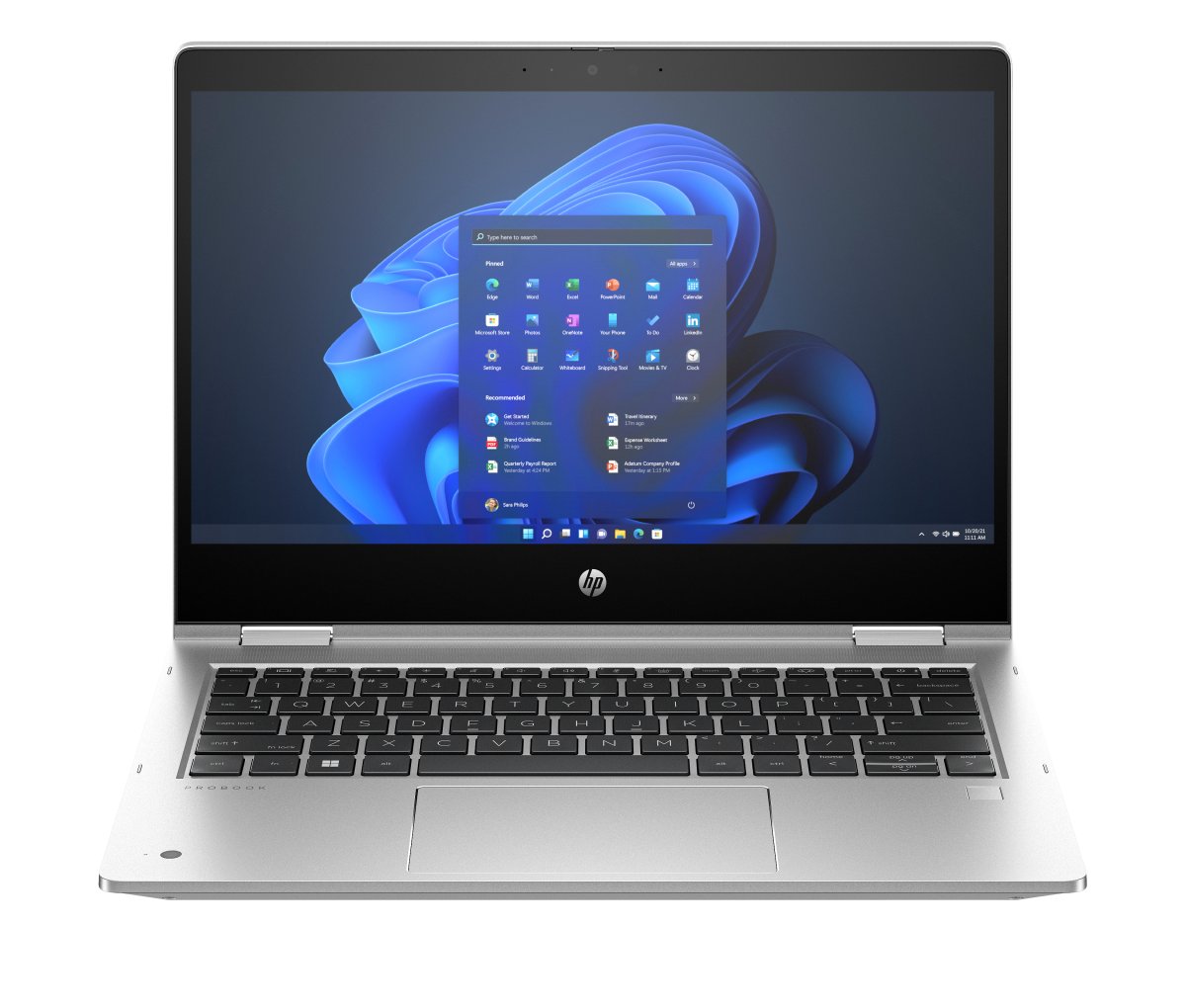 HP Pro x360 435 G10 AMD Ryzen™ 5 7530U Hybrid (2-in-1) 13.3" Touchscreen Full HD 8 GB DDR4-SDRAM 256 GB SSD Wi-Fi 6E (802.11ax) Windows 11 Pro Silver