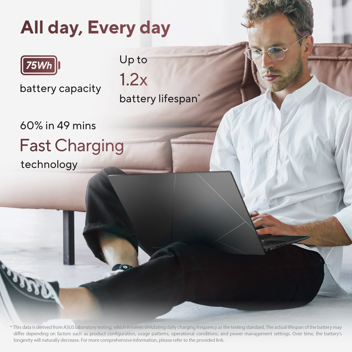 ASUS Zenbook 14 OLED UM3406GA-QD034W Copilot+ PC AMD Ryzen™ AI 5 430 Laptop 35.6 cm (14") WUXGA 16 GB LPDDR5x-SDRAM 1 TB SSD Wi-Fi 6E (802.11ax) Windows 11 Home Black - Image 12