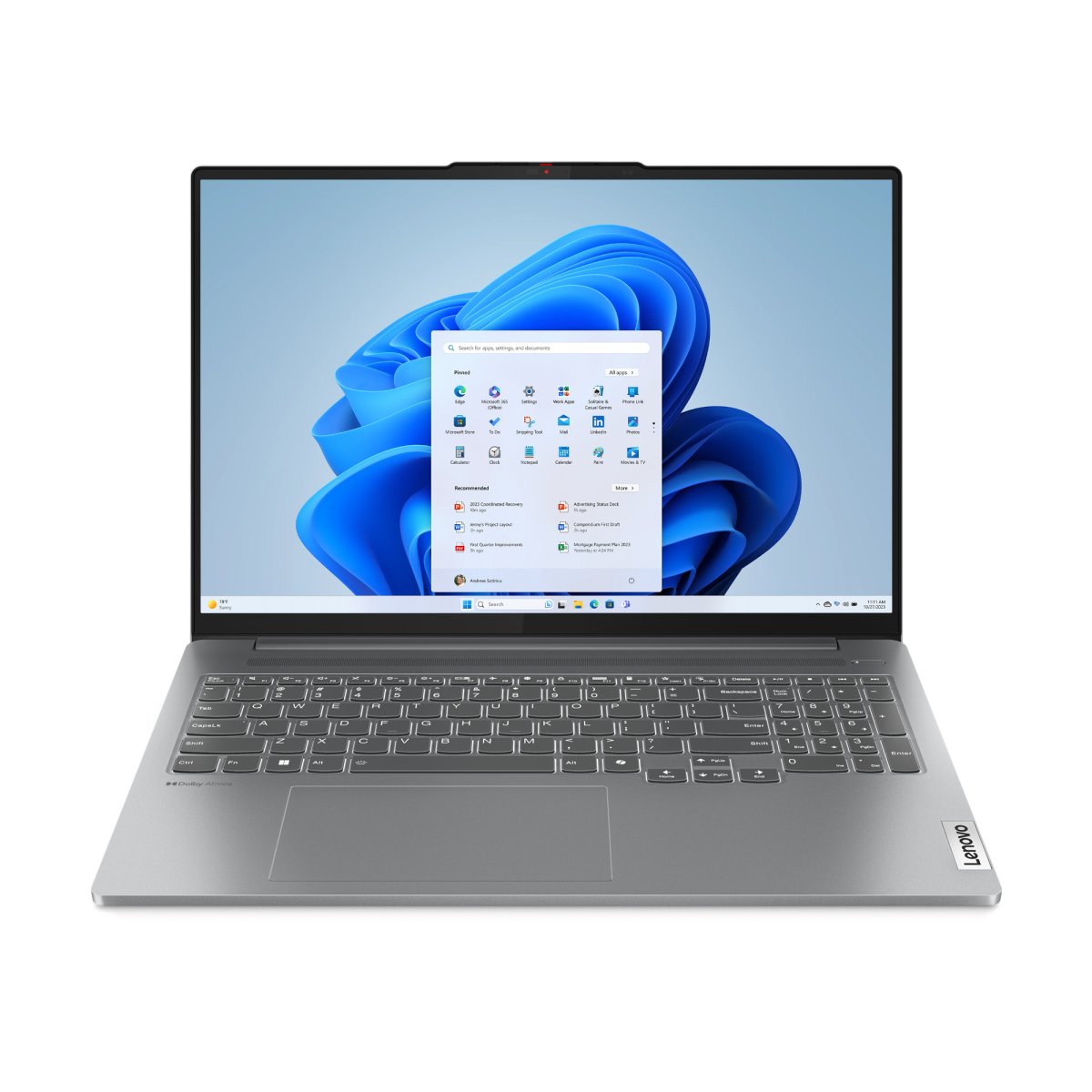 Lenovo IdeaPad Pro 5 16IMH9 Intel Core Ultra 7 155H Laptop 40.6 cm (16") 2K 16 GB LPDDR5x-SDRAM 512 GB SSD NVIDIA GeForce RTX 4050 Wi-Fi 6E (802.11ax) Windows 11 Home UK English Grey