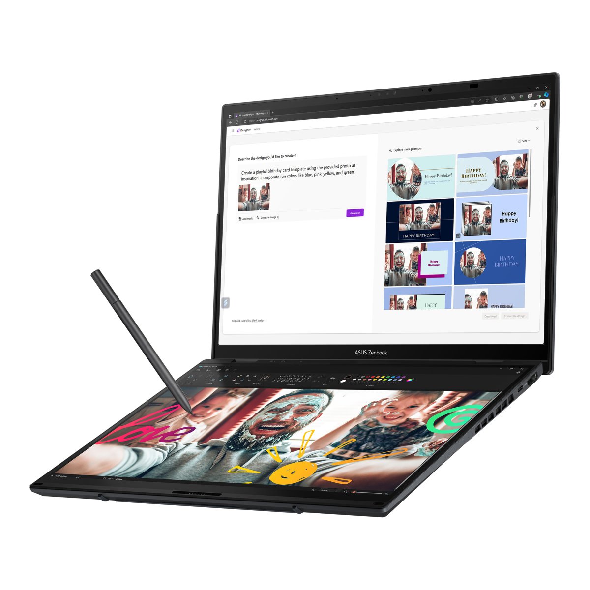 ASUS Zenbook Duo UX8406CA-QL135W Intel Core Ultra 7 255H Hybrid (2-in-1) 35.6 cm (14") Touchscreen WUXGA 16 GB LPDDR5x-SDRAM 1 TB SSD Wi-Fi 7 (802.11be) Windows 11 Home Grey - Image 6