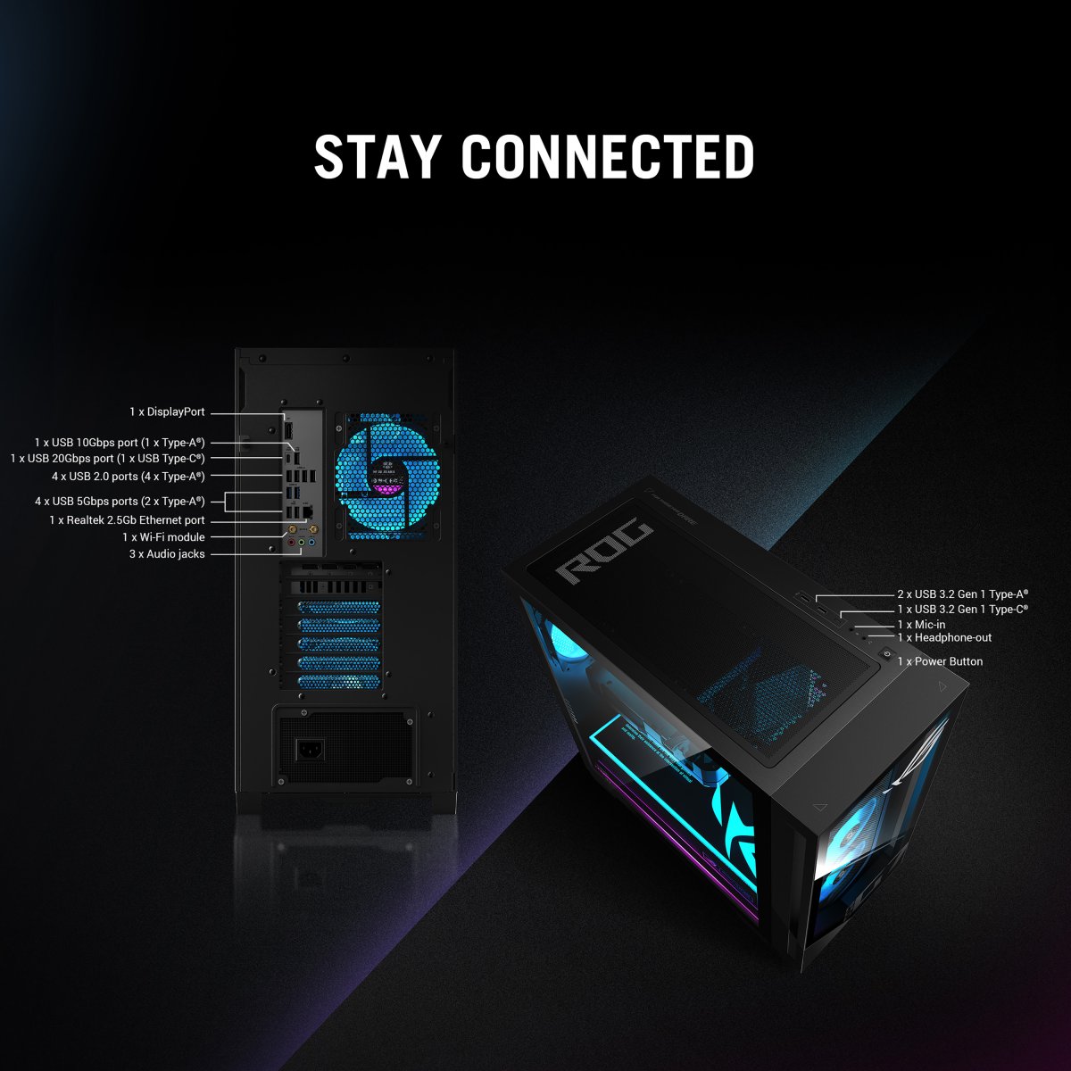 ASUS ROG G700 G700TF-07265F272W Intel Core Ultra 7 265F 32 GB DDR5-SDRAM 1 TB SSD NVIDIA GeForce RTX 5070 Windows 11 Home Tower PC Black - Image 15