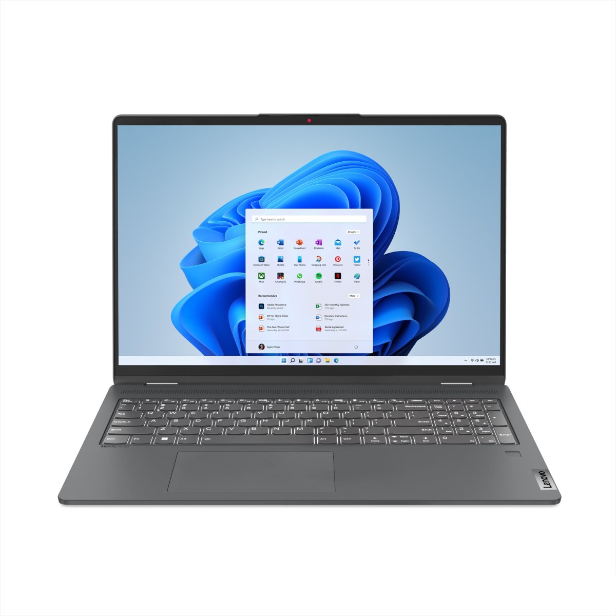 Lenovo IdeaPad Flex 5 16ALC7 AMD Ryzen™ 5 5500U Hybrid (2-in-1) 40.6 cm (16") Touchscreen WUXGA 8 GB LPDDR4x-SDRAM 512 GB SSD Wi-Fi 6 (802.11ax) Windows 11 Home in S mode UK English Grey - Image 5