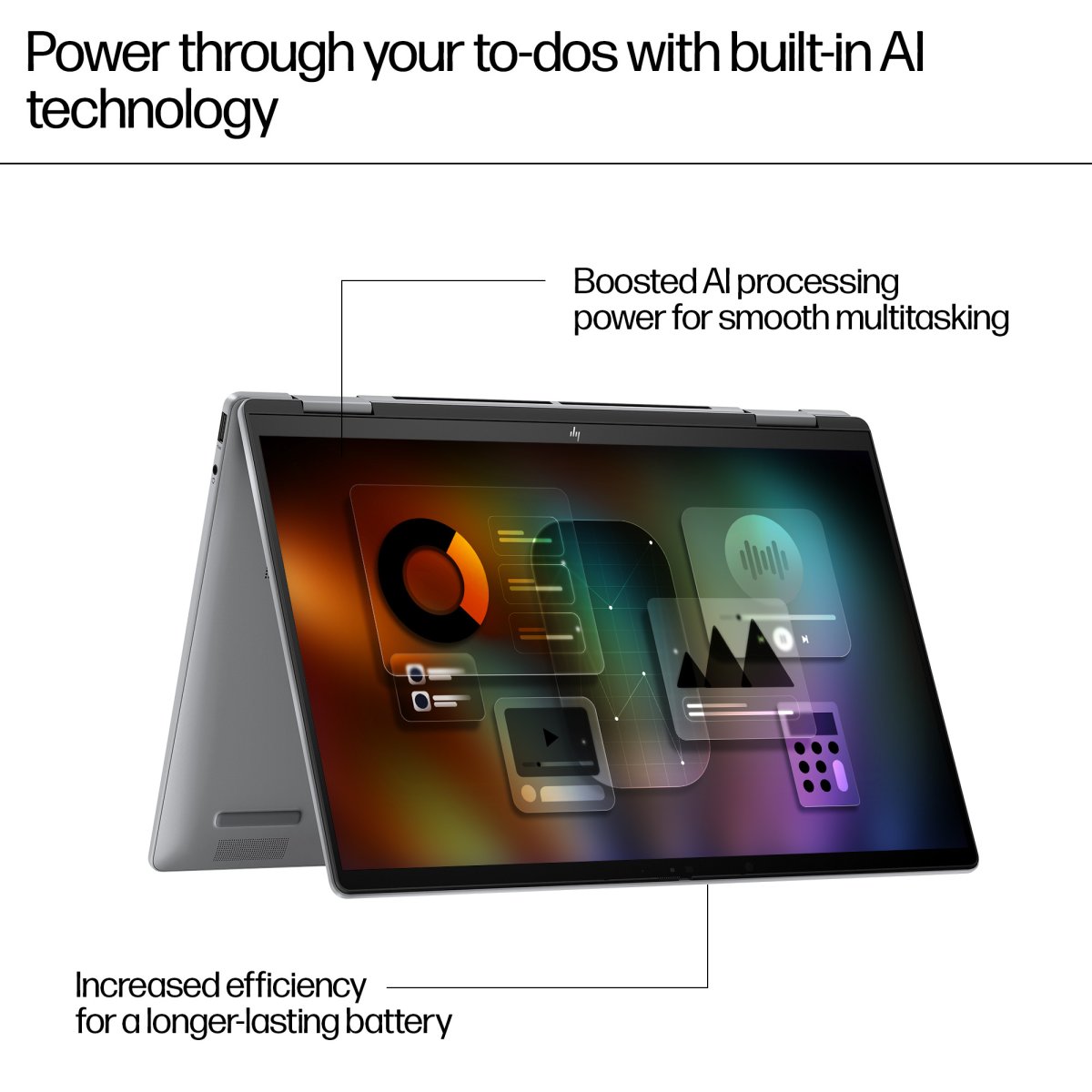 HP Elite x360 Envy x360 14-fa0004na AMD Ryzen™ 5 8640HS Hybrid (2-in-1) 35.6 cm (14") Touchscreen 2K 16 GB LPDDR5-SDRAM 512 GB SSD Wi-Fi 6E (802.11ax) Windows 11 Home AI PC Silver - Image 12