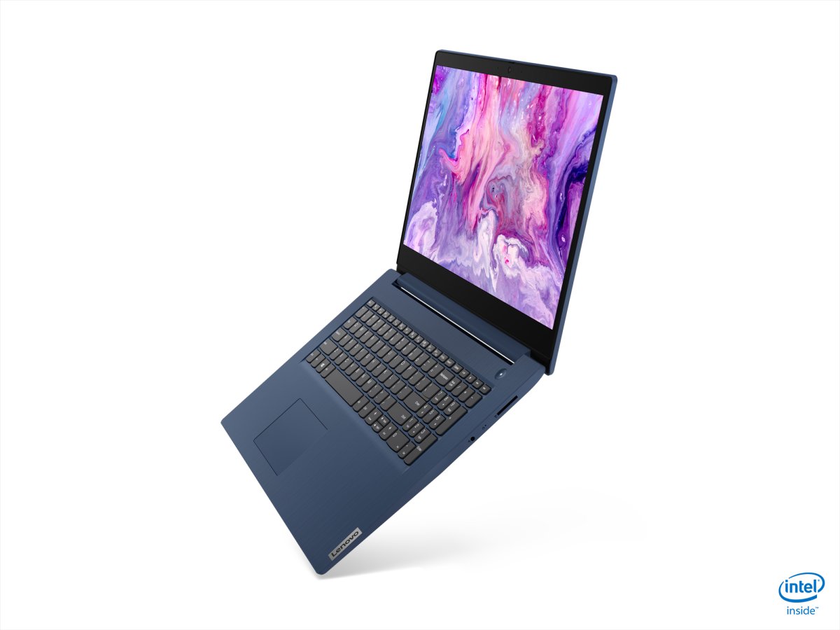 Lenovo IdeaPad 3 17IML05 Intel® Pentium® Gold 6405U Laptop 43.9 cm (17.3") HD+ 4 GB DDR4-SDRAM 128 GB SSD Wi-Fi 6 (802.11ax) Windows 10 Home in S mode Blue