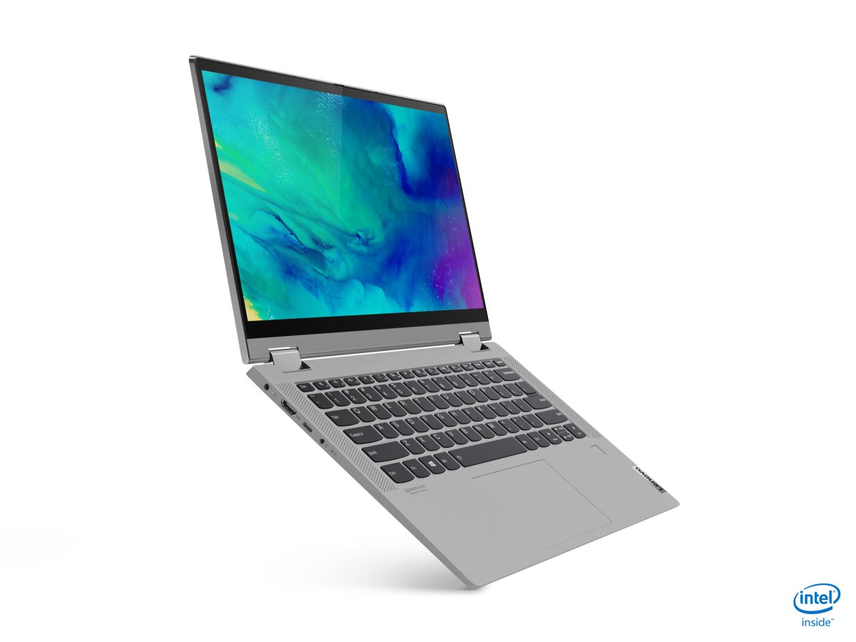 Lenovo IdeaPad Flex 5 14IIL05 Intel® Core™ i3 i3-1005G1 Hybrid (2-in-1) 35.6 cm (14") Touchscreen Full HD 4 GB DDR4-SDRAM 128 GB SSD Wi-Fi 6 (802.11ax) Windows 10 Home in S mode Grey, Platinum - Image 2