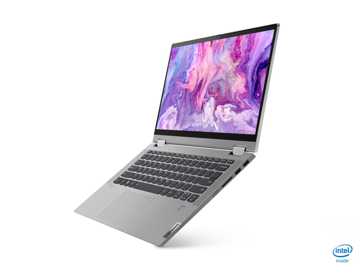 Lenovo IdeaPad Flex 5 14IIL05 Intel® Core™ i3 i3-1005G1 Hybrid (2-in-1) 35.6 cm (14") Touchscreen Full HD 4 GB DDR4-SDRAM 128 GB SSD Wi-Fi 6 (802.11ax) Windows 10 Home in S mode Grey, Platinum