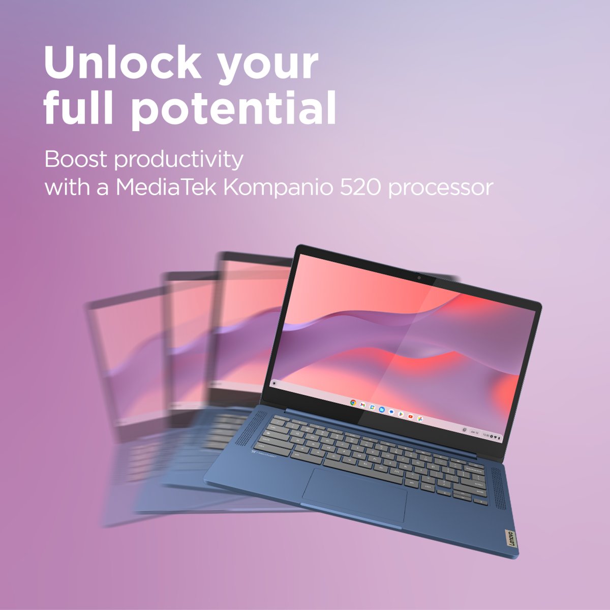 Lenovo IdeaPad Slim 3 14inch FHD MediaTek Kompanio 520 8GB RAM 128GB eMMC Chromebook Abyss Blue - Image 3