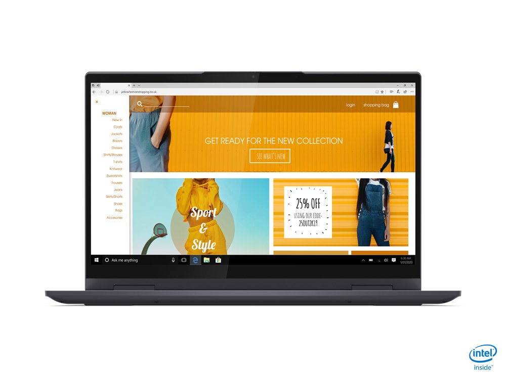 Lenovo Yoga 7 14ITL5 Intel® Core™ i7 i7-1165G7 Hybrid (2-in-1) 35.6 cm (14") Touchscreen Full HD 8 GB DDR4-SDRAM 512 GB SSD Wi-Fi 6 (802.11ax) Windows 10 Home Grey