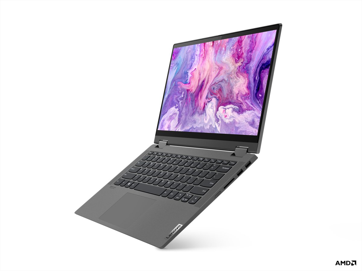 Lenovo IdeaPad Flex 5 14ALC05 AMD Ryzen™ 3 5300U Hybrid (2-in-1) 35.6 cm (14") Touchscreen Full HD 8 GB DDR4-SDRAM 256 GB SSD Wi-Fi 6 (802.11ax) Windows 11 Home UK English Graphite, Grey
