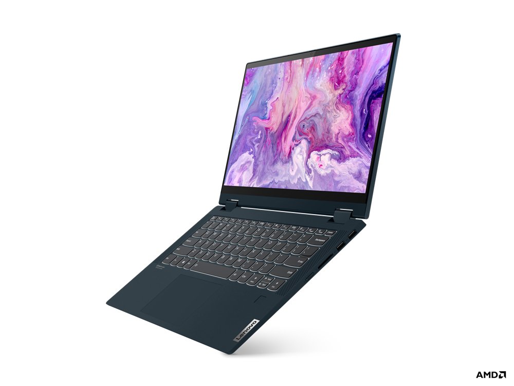 Lenovo IdeaPad Flex 5 14ALC05 AMD Ryzen™ 7 5700U Hybrid (2-in-1) 35.6 cm (14") Touchscreen Full HD 8 GB DDR4-SDRAM 512 GB SSD Wi-Fi 5 (802.11ac) Windows 10 Home in S mode UK English Blue - Image 2