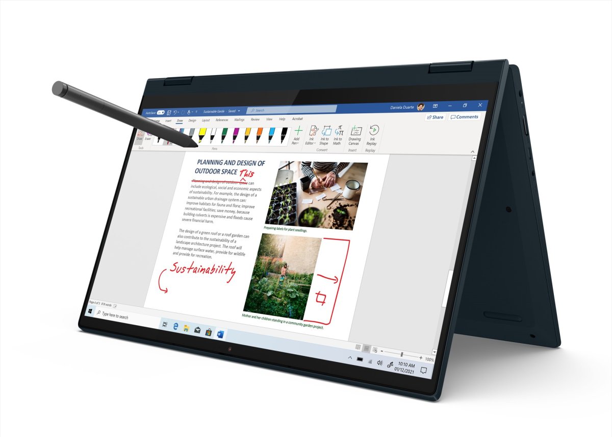 Lenovo IdeaPad Flex 5 14ITL05 Intel® Core™ i5 i5-1135G7 Hybrid (2-in-1) 35.6 cm (14") Touchscreen Full HD 8 GB DDR4-SDRAM 256 GB SSD Wi-Fi 6 (802.11ax) Windows 10 Home in S mode UK English Blue - Image 4