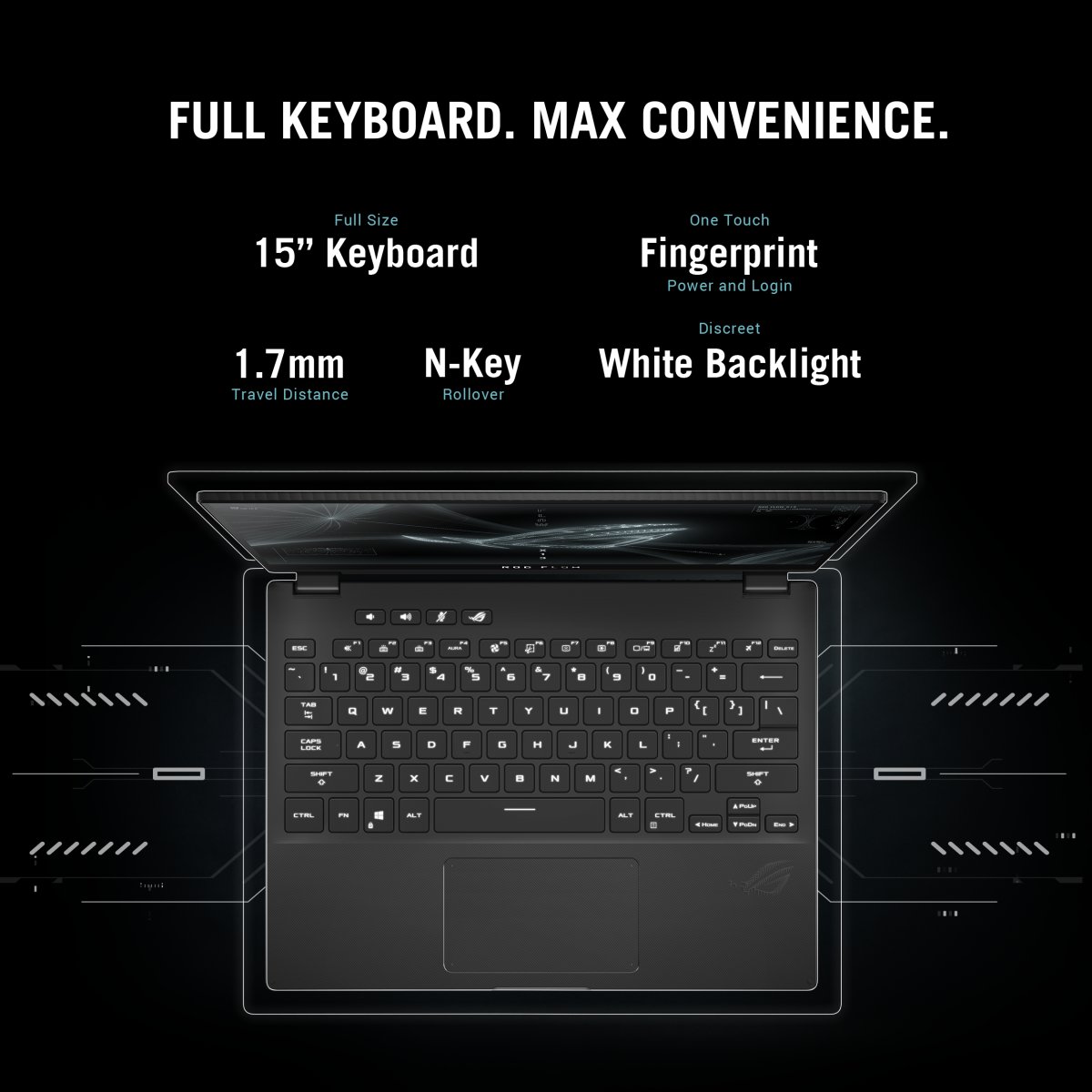 ASUS ROG Flow X13 GV301QE-K5121R AMD Ryzen™ 9 5980HS Hybrid (2-in-1) 34 cm (13.4") Touchscreen WQUXGA 16 GB LPDDR4x-SDRAM 1 TB SSD NVIDIA GeForce RTX 3050 Ti Wi-Fi 6 (802.11ax) Windows 10 Pro Black - Image 23
