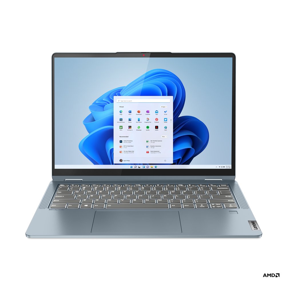 Lenovo IdeaPad Flex 5 14ALC7 AMD Ryzen™ 7 5700U Hybrid (2-in-1) 35.6 cm (14") Touchscreen WUXGA 8 GB LPDDR4x-SDRAM 512 GB SSD Wi-Fi 5 (802.11ac) Windows 11 Home in S mode UK English Blue - Image 2