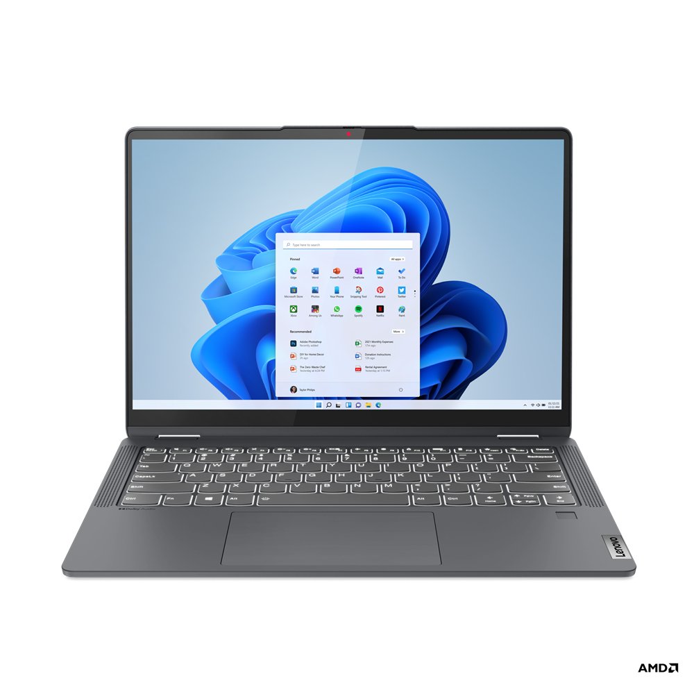 Lenovo IdeaPad Flex 5 14ALC7 AMD Ryzen™ 7 5700U Hybrid (2-in-1) 35.6 cm (14") Touchscreen WUXGA 8 GB LPDDR4x-SDRAM 512 GB SSD Wi-Fi 6 (802.11ax) Windows 11 Home in S mode UK English Grey - Image 2