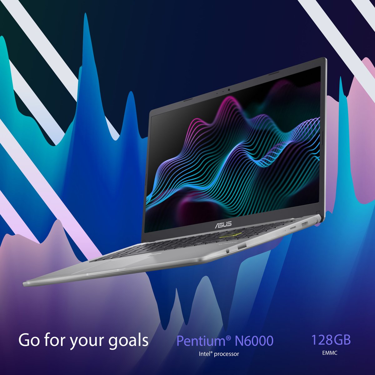 ASUS Vivobook Go 15 E510KA-EJ570WS Intel® Pentium® Silver N6000 Laptop 39.6 cm (15.6") Full HD 4 GB DDR4-SDRAM 128 GB eMMC Wi-Fi 5 (802.11ac) Windows 11 Home in S mode Black - Image 2