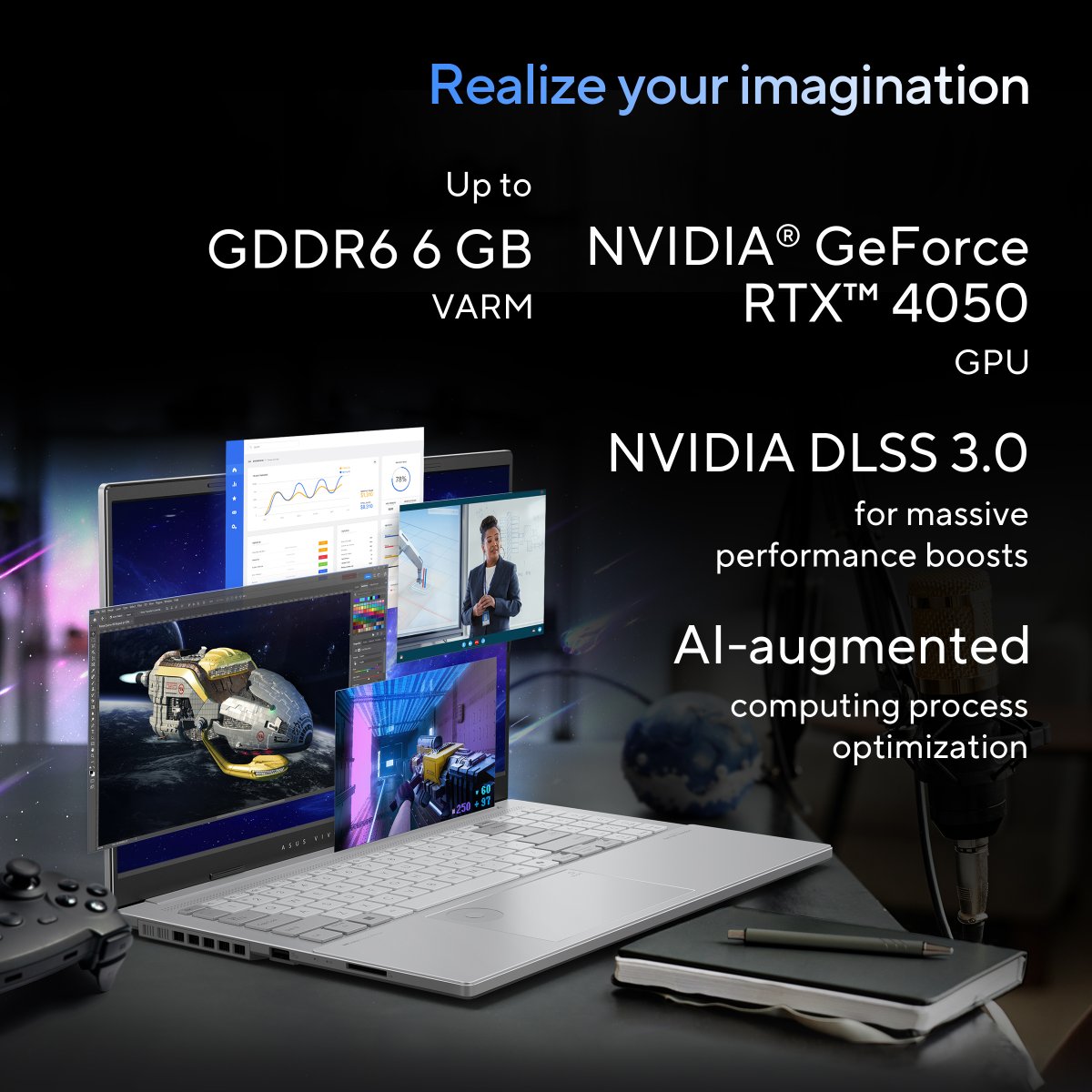 ASUS Vivobook Pro 15 OLED N6506CU-MA031W Copilot+ PC Intel Core Ultra 9 285H Laptop 39.6 cm (15.6") 3K 16 GB DDR5-SDRAM 1 TB SSD NVIDIA GeForce RTX 4050 Wi-Fi 6E (802.11ax) Windows 11 Home Grey - Image 19