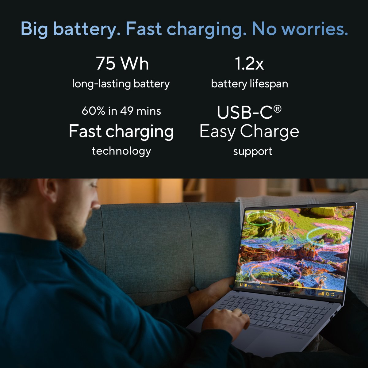 ASUS Vivobook S15 OLED S5506MA-MA014W Intel Core Ultra 5 125H Laptop 39.6 cm (15.6") 3K 16 GB LPDDR5x-SDRAM 512 GB SSD Wi-Fi 6E (802.11ax) Windows 11 Home Blue - Image 17