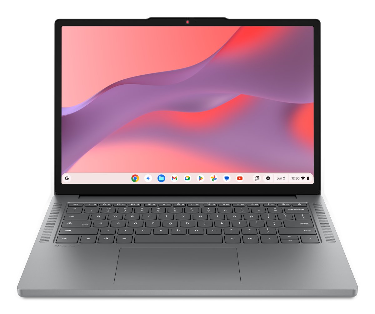 Lenovo Chrome 14M8911 MediaTek Kompanio 540 Chromebook 35.6 cm (14") Touchscreen WUXGA 4 GB LPDDR5x-SDRAM 128 GB UFS Wi-Fi 7 (802.11be) ChromeOS English Grey