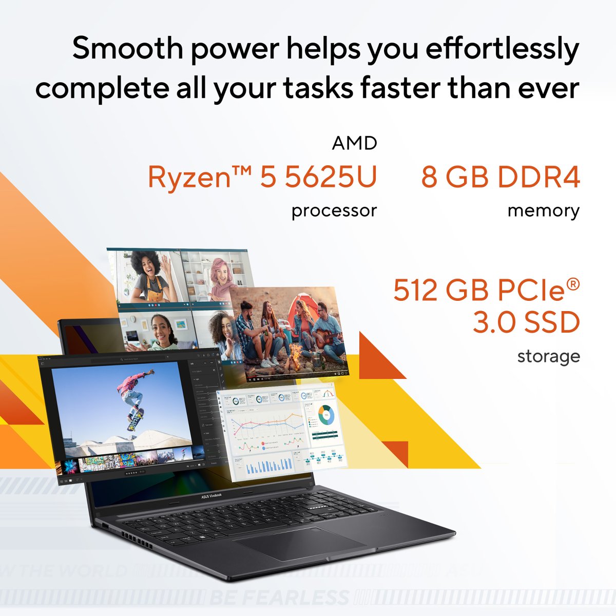 ASUS Vivobook 16 M1605YA-MB189W AMD Ryzen™ 5 5625U Laptop 40.6 cm (16") WUXGA 8 GB DDR4-SDRAM 512 GB SSD Wi-Fi 6E (802.11ax) Windows 11 Home Silver - Image 9