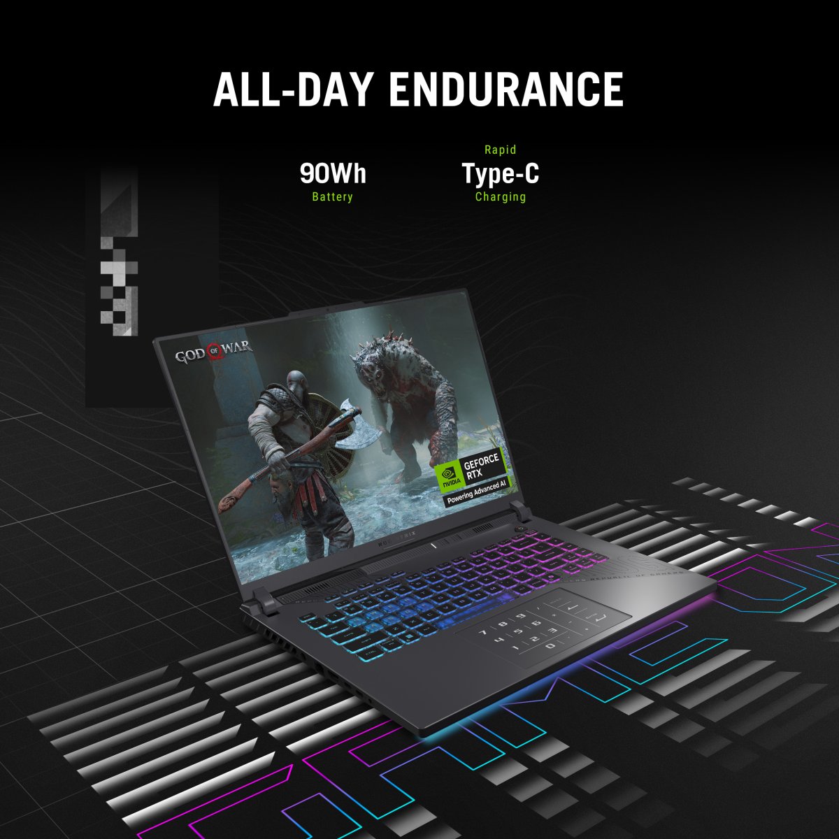 ASUS ROG Strix G16 G614PR-RV003W Copilot+ PC AMD Ryzen™ 9 7940HX Laptop 40.6 cm (16") WUXGA 32 GB DDR5-SDRAM 1 TB SSD NVIDIA GeForce RTX 5070 Ti Wi-Fi 6E (802.11ax) Windows 11 Home Belgian Black, Grey - Image 18